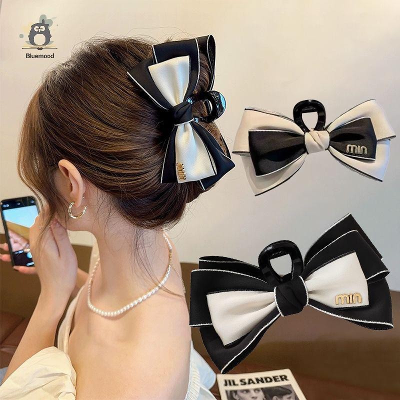 [Bluemood] Nơ Thời Trang Hàn Quốc Đơn Giản Thanh Lịch Móng Vuốt Mũ Kẹp Bé Gái Phụ Kiện Tóc Mới