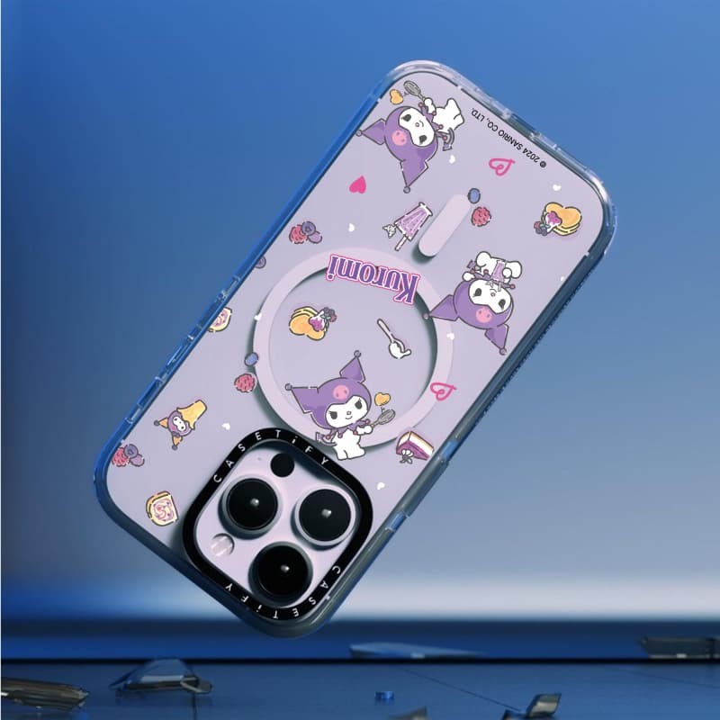 Ốp lưng CASETiFY X Kuromi Vỏ hút từ tính trong suốt cho iPhone 16 / 15 / 14 / 13 Pro Max | Mặt sau Acrylic bảo vệ quân sự với bao bì cao cấp