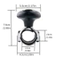 Tay cầm bóng vô lăng DELMER, Bộ chuyển đổi ABS Vô lăng Spinner Núm, Xe đa năng Xoay màu đen Phụ kiện ô tô Xe ô tô