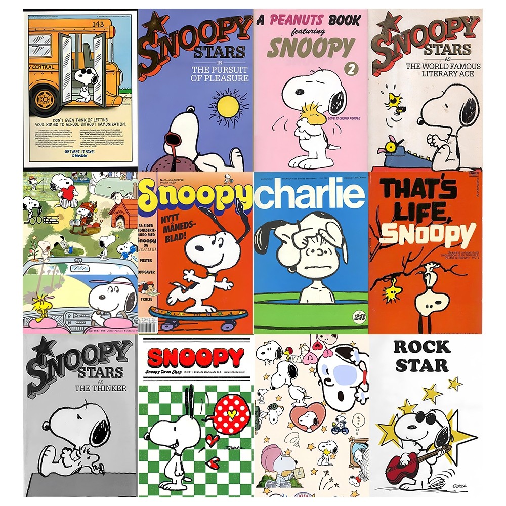 [Giấy] A5 In Màu - Set 50 Tờ Poster Giấy Dán Tường - HÌNH CHÚ CHÓ SNOOPY - Decor Trang Trí Nhà | MS: 111458