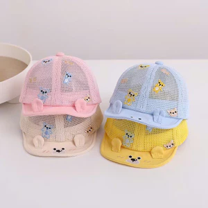 mũ lưỡi trai phối lưới thoáng khí hàng cao cấp cho bé trai bé gái, mũ mùa hè cho bé 6 đến 18 tháng (size 44-46cm)
