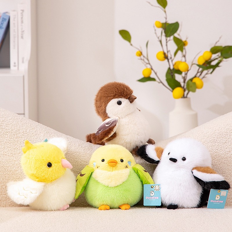 Sáng Tạo Chim Sang Trọng Đồ Chơi Dễ Thương Nhiều Màu Sắc Vẹt Sparrow Plushie Búp Bê Vui Nhộn Mô Phỏng Chim Đồ Chơi Nhồi Bông Mềm Mại Cho Bé Làm Nhẹ Nhà Búp Bê Trang Trí Máy Tính Để Bàn Trẻ Em Quà Tặng Sinh Nhật Đổi Quà Tặng Quà Tặng
