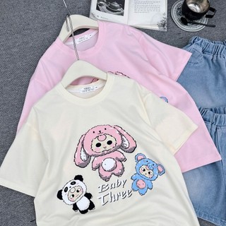 25-50kg Set áo baby three mix quần bò đùi size đại cho bé gái