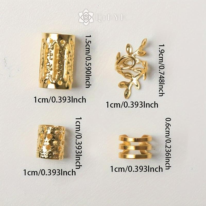 Qrhyk Dreadlock Tóc Nhẫn Có Thể Điều Chỉnh Vòng bít Kẹp Tóc Bím Bẩn Bím Tóc Hạt Kẹp Tóc Phụ Kiện Tóc Mũ Nón Cho Nữ Bé Gái Mới