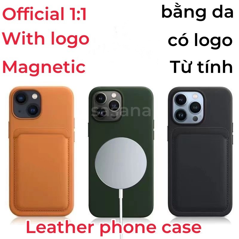 (Chất lượng cao 1: 1) Da từ tính cho iPhone 15 / 14 / 13 / 12 / Pro Max / Pro / Plus / Vỏ điện thoại từ tính bật lên hoạt hình