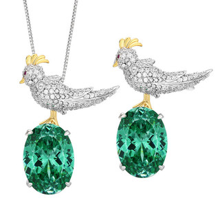 Châu Âu Mỹ ins Phong Cách Mới Đồng Đáy Mô Phỏng Tổ Chim Cắt Para Xanh Magpie Thổ Cẩm Bộ 13 * 18 Nữ