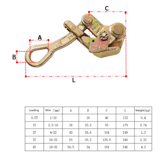 Cóc Kẹp Cáp 1 Tấn & 2 Tấn - Kết Hợp Pa Lăng Kéo Căng Dây Cáp - Dụng Cụ Công Nghiệp Chất Lượng