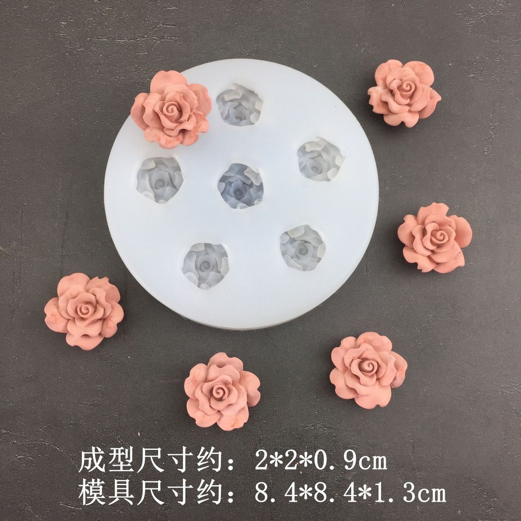 Nhiều Hình Hoa Hồng Silicon, Socola Epoxy Mousse Trang Trí Bánh, Thạch Cao Thơm Nến, DIY Nướng Bánh