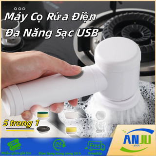 Máy Cọ Rửa Điện Thông Minh Đa Năng, Sạc USB, Bàn Chải Cầm Tay Vệ Sinh Bếp, Bồn Rửa Mặt, Đánh Giày