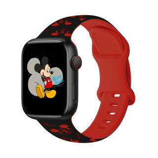 Cute cartoon Mickey silicone strap for Apple Watch Ultra 46/44/40/49/45/41/42/38/45mm iwatch Series Ultra/10/9/8/7/6/5/4/3/2/1/SE