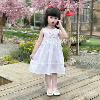 [8-26kg] Váy Xinh Thêu Độc Lập Tự Do Hạnh Phúc Cho Bé Gái