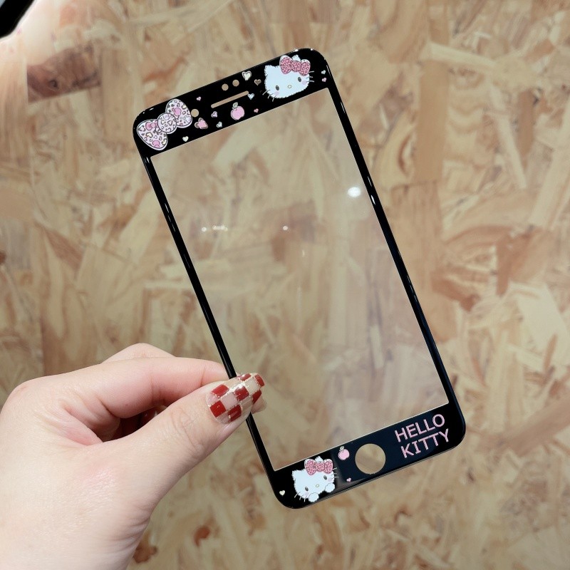 Kính Cường Lực Hoạt Hình Kính Cường Lực Bảo Vệ Toàn Diện 4.7 5.5 inch Cho iphone 7 8 plus 4 4s 5 5s se 6 6s se2 se3