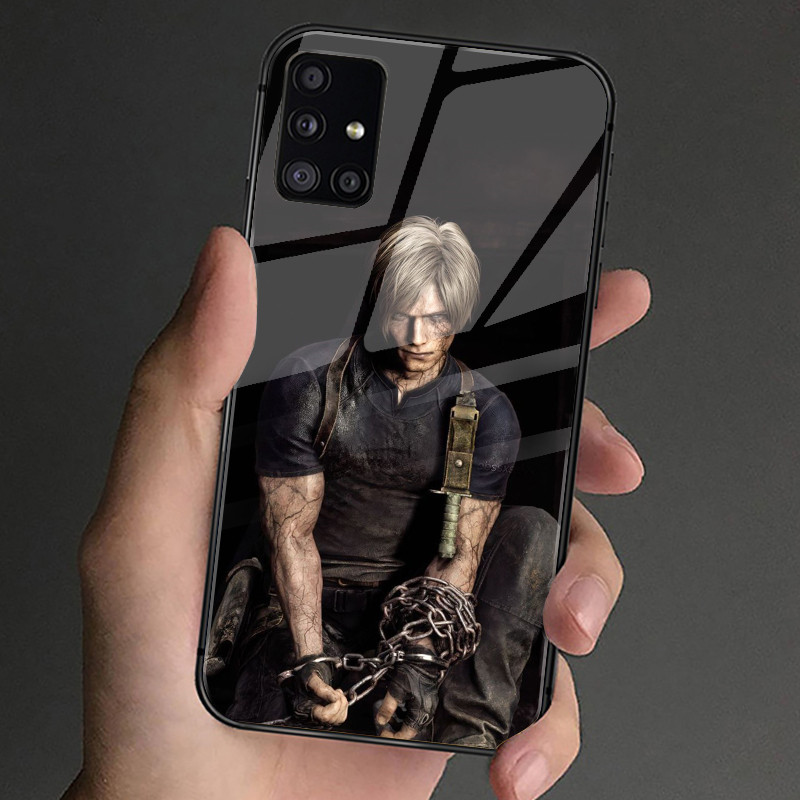 Ốp Điện Thoại Kính Cường Lực Resident Evil Leon Kennedy Cho Samsung Galaxy A10 A14 A16 A25 A35 A22 4G A32 A33 A34 A40 A42 A52 A53 A54 A55 A70 A71 A72 A73 5G