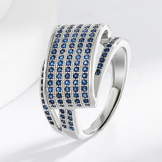 Châu Âu Mỹ ijns Phong Cách Mới Hình Học Kim Cương Xanh Spinel Nhẫn Nữ