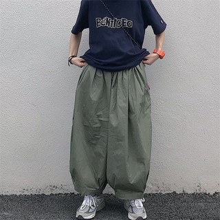 Hàn Quốc Unisex Retro Rời Co Giãn Eo Bloomers Ống Rộng Culottes Nam Nữ Sinh Viên Áo Liền Quần H 4.