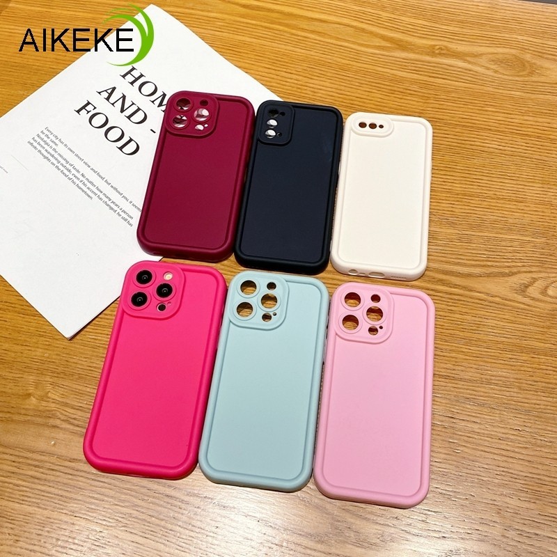Dành Cho Realme 11 11X 10 Narzo 50 Pro 50i 50A Prime N55 N53 20 30A 30 20 Pro 8i 8 Pro 4G 7i C17 7 Pro Ốp lưng Silicon Mềm Ống Kính Máy Ảnh Ốp Lưng Đơn Giản Cặp Đôi Chống Sốc Ốp Lưng