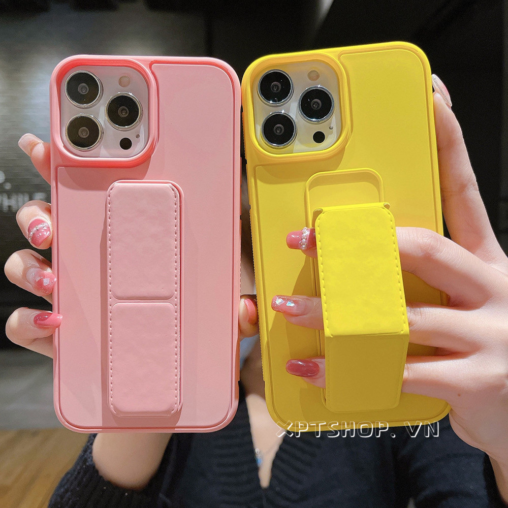 Ốp điện thoại bằng da màu vàng hồng cho iPhone 17 Pro Max 16 Plus 15 14 13 12 11 Pro Max XR IX IX Bảo hiểm toàn diện Vỏ bảo vệ Acrylic chống sốc