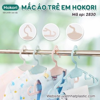 Set 10 Móc Treo Quần Áo Trẻ Em Hokori Cao Cấp Nhựa Việt Nhật 2830