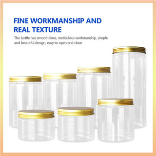 50ml / 100ml / 150ml / 200ml / 300ml Bình Nhựa Có Nắp Vít Sắt Trong Suốt Hộp Đựng Mỹ Phẩm Rỗng Kem Bột Lọ Vanity Box