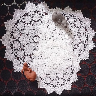 YONDR Rỗng Ren Coaster, Tròn Móc Cup Mat, Handmade Vintage Tinh Tế Placemat Trang Trí Bàn