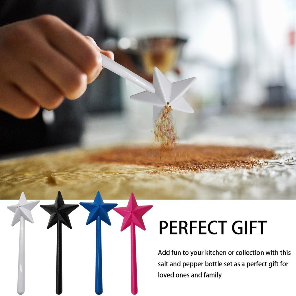 Magic Star Wand Spice Shaker Set Mini Salt and Pepper Shakers Phụ kiện nhà bếp dễ thương để trang trí nhà hàng Cửa hàng cung cấp tiệc