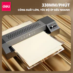 (VOUCHER 100K) Máy Ép Nhiệt Khổ A3 A4 Deli Máy Ép Plastic Bảo Vệ Tài Liệu Máy Cán Màng Ảnh Sắc Nét - Công Suất 400W — ảnh 3