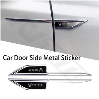 2 Cái / bộ Vinfast Xe Fender Kim Loại Miếng Dán Bên Ngoài Trang Trí Bên Phải Trái Đề Can Sửa Đổi Cho Vinfast Lux A Fadil President SA VF E34 Phụ Kiện