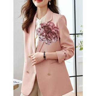 Pin Ve Áo MERIGGIARE, Trâm Hoa Lớn 20CM, Huy Hiệu Satin Pháp