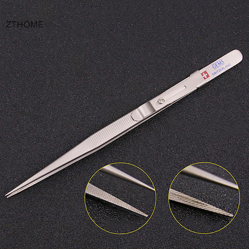 Zthome Dụng cụ làm đồ trang sức Nhíp lõm Rãnh kim cương Thép không gỉ có thể điều chỉnh Dụng cụ thủ công cho thợ kim hoàn HOT