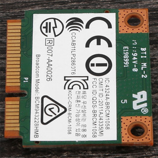 Băng tần kép 2.4 + 5G 300M 802.11A / B / G Wifi Bluetooth 4.0 Thẻ Pci-E nửa Mini không dây cho Bcm943228Hmb 718451-001