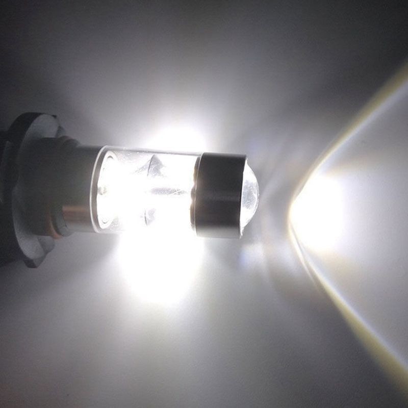 2x 9005 HB3 6000K 100W 2323 LED Máy Chiếu Sương Mù Lái Xe Bóng Đèn Trắng