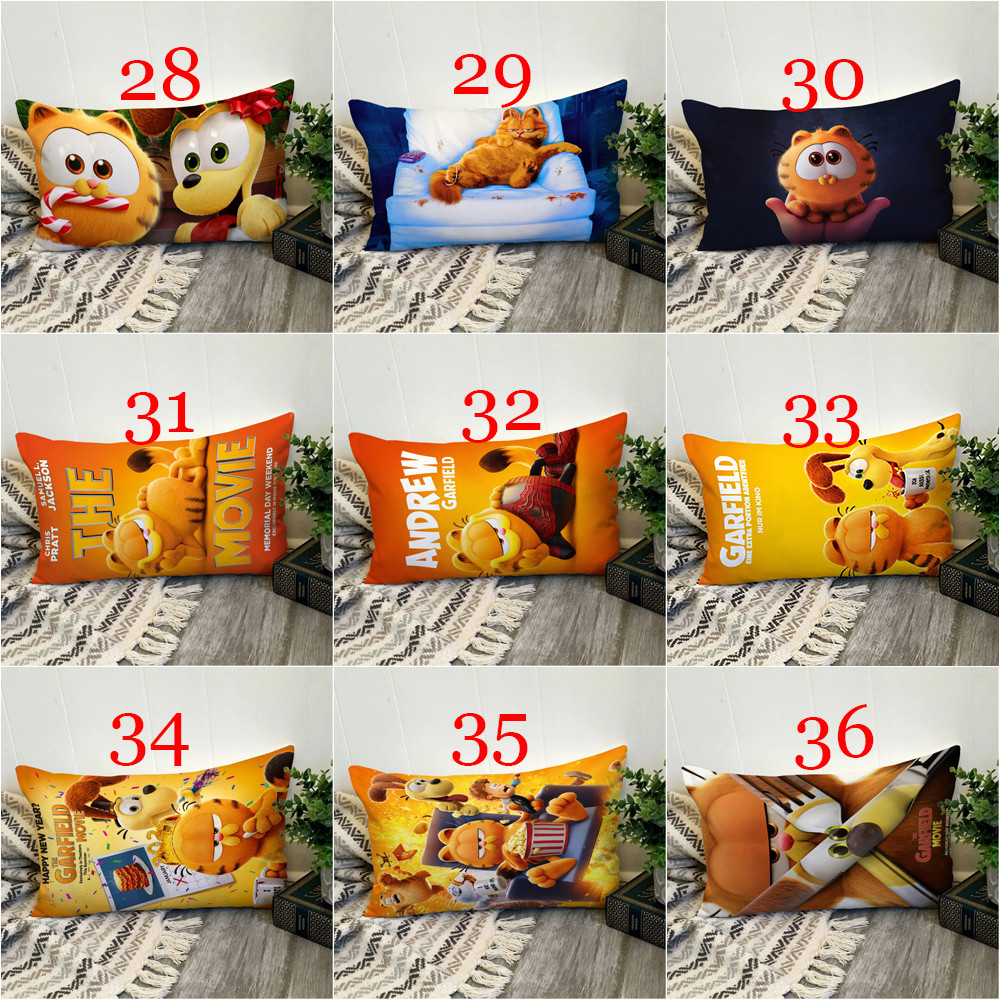 The Garfield Movie 2024 Vỏ Gối Hình Chữ Nhật In Hình Một Mặt Đệm Polyester Trang Trí Nhà Cửa Món Quà Tốt Nhất (Không Có Lõi)