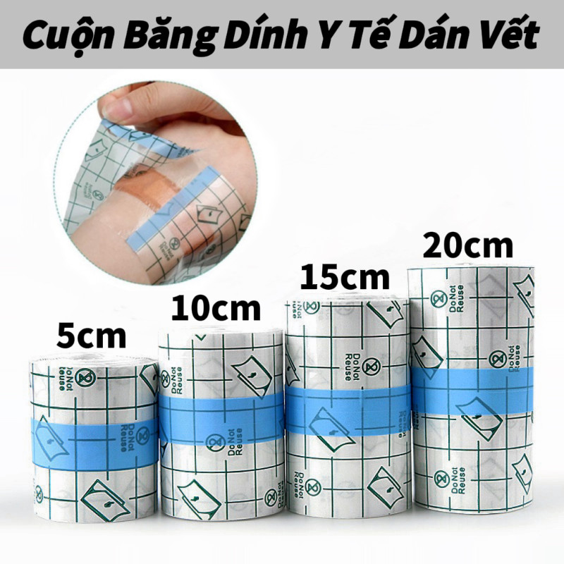 Cuộn Băng Dính Y Tế Dán Vết ， Không thấm nước，Bảo vệ vết thương， Kích thước đầy đủ