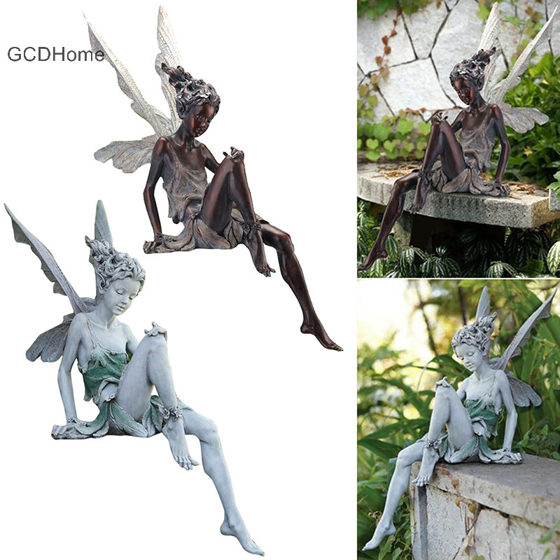 Gcdhome Sitg Làm Vườn Nhựa Tượng Cổ Tích Vườn Trang Trí Nhựa Thủ Công Sân Tượng HOT