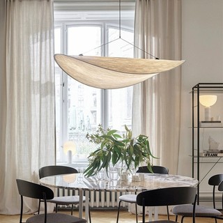 AIMI Nhật Bản Lụa Đèn Chùm Wabi-sabi Phong Cách Phòng Khách Phòng Ngủ Đèn Retro Ăn Treo Thanh Cafe Đèn Trang Trí