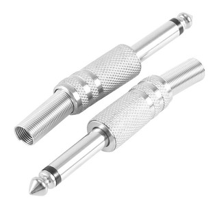 6.35mm Mono Khuếch Đại Cắm 1 / 4Inch Nam Mono Monaural Jack Âm Thanh Cáp Kết Nối Cắm Micro 10 Chiếc