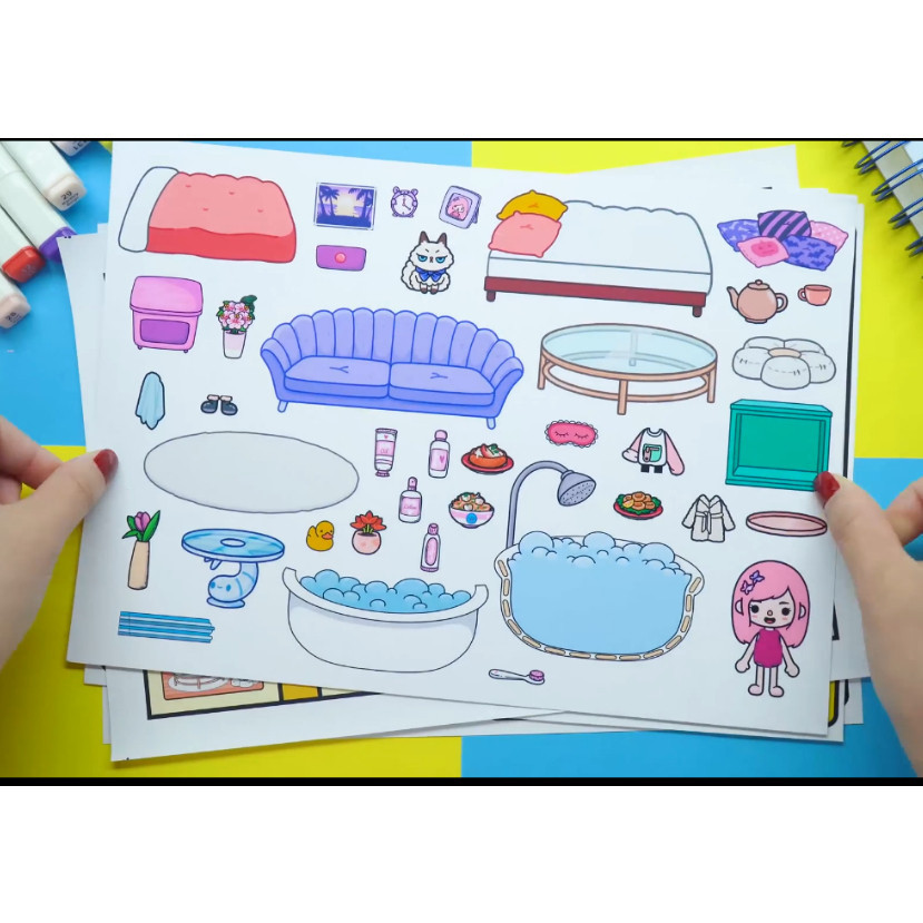 Đồ Chơi - Squishy - Kuromi - Đồ chơi giấy - Tranh tương tác toca đồ chơi bóc dán đồ chơi montessori