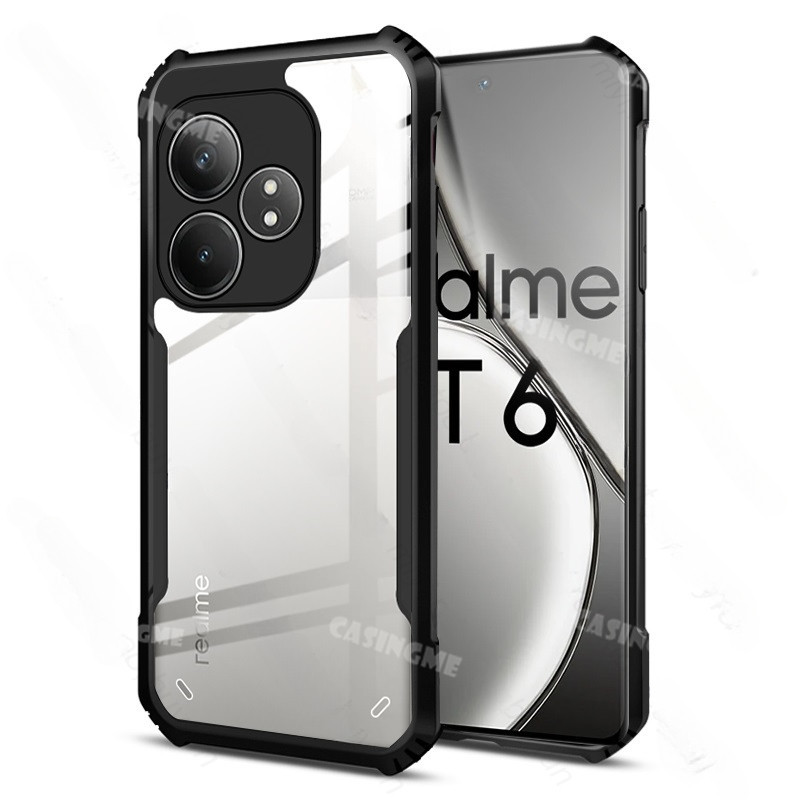 Realme GT6 2024 Túi Khí Trong Suốt Cho Realme GT Neo 6 6GT GT6 RealmeGT6 Neo6 SE 6T 4G 5G 2024 Ốp lưng Silicon Trong Suốt Acrylic Chống Sốc Ốp Lưng TPU Mềm