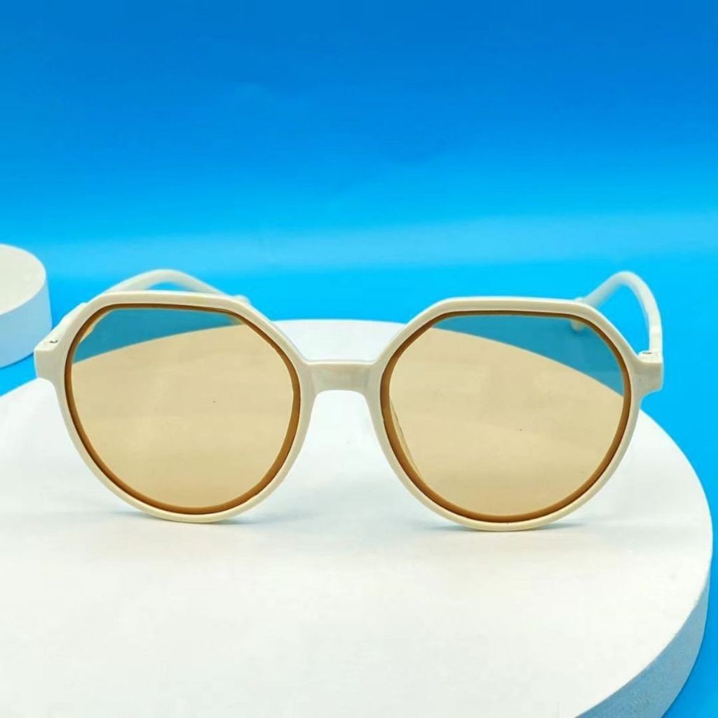 Kính dâm nam nữ form tròn phong cách hàn quốc dễ thương Mắt kính mát du lịch biển chống UV Styley K030