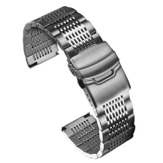 Khóa đồng hồ gấp bằng thép không gỉ 304 18mm 20mm Diver Watch Clasp 22mm 24mm Thép không gỉ chắc chắn Khóa gấp kim loại Khóa bấm đôi Nút nam nữ thể thao lặn