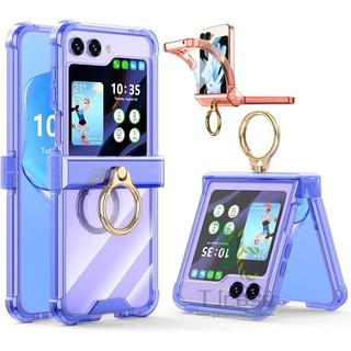 Túi Gasbag Giá Đỡ Vòng Bản Lề Full Giá Đỡ Ốp Lưng Samsung Galaxy Z Flip 6 Z Flip 5 Mềm TPU Trong Suốt Vỏ Gấp Chống Va Chạm Bốn Góc