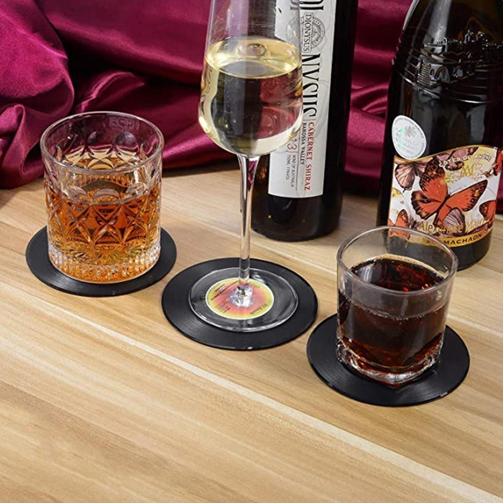 Đế Lót Ly Hình Đĩa Than M1 Kèm Giá Đỡ Tiện Dụng Cho Quầy Bar / Đồ Uống