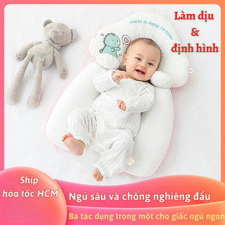 Gối Chống Lật Cho Bé Sơ Sinh Bunnies Vải Cotton Mềm Mại Thoáng Khí, Điều Chỉnh Tư Thế Ngủ Cho Bé