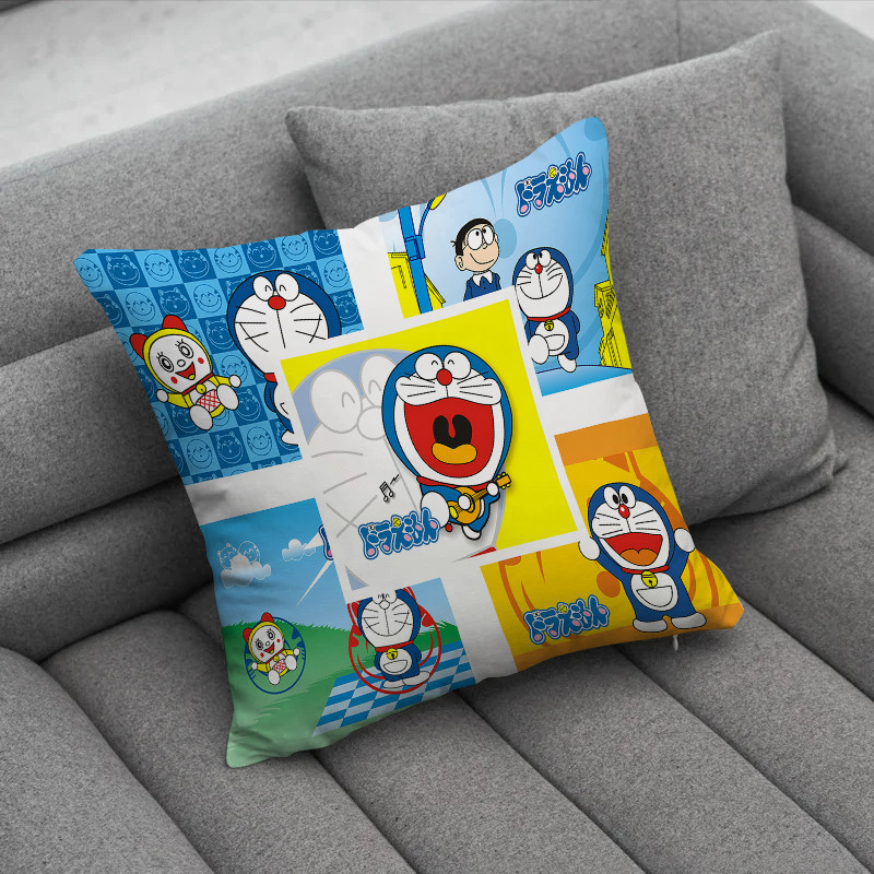 Hoạt Hình Dễ Thương Doremon Ném Vỏ Gối In Một Mặt Phòng Khách Sofa Xe Quà Tặng Đệm Quà Tặng Trẻ Em Quà Tặng (Không Có Lõi)