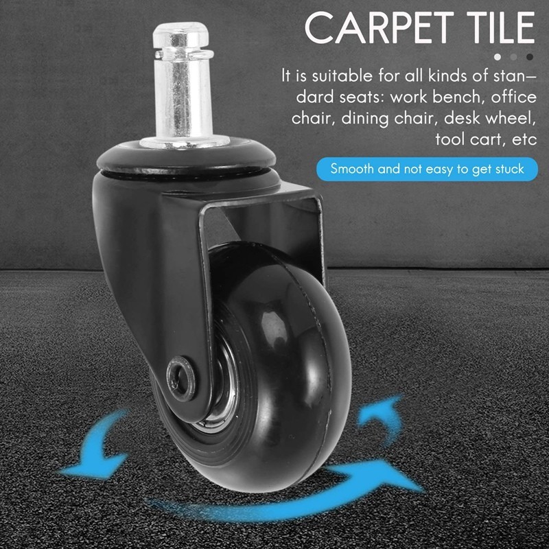 5 Chiếc Ghế Thay Thế Bánh Xe 2 Inch, Bánh Xe Hạng Nặng Có Thân Cắm 7 / 16 X 7 / 8 Inch, Cán Yên Tĩnh & Mịn