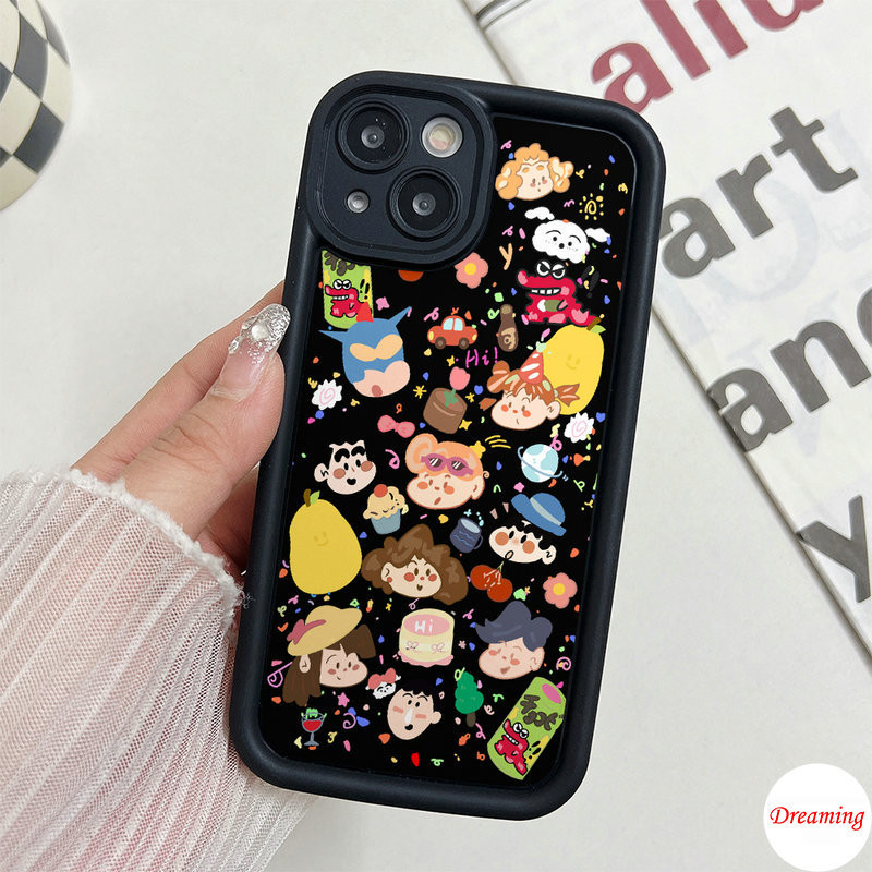 Ốp Lưng Cho OPPO Reno 12 11 10 8 7 6 5 4 3 A7 A5S A5 A9 A3S A12E F11 Pro F9 F7 A83 A98 A94 A93 A79 A78 Chống Rơi Thiết Kế Mắt Thiên Thần Motif Nhiều Đầu Và Động Vật