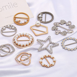 Khóa thắt nút kim loại góc ngọc trai, kim cương, thắt lưng áo thun phong cách Chanel, khăn quàng cổ, kiểu Nhật