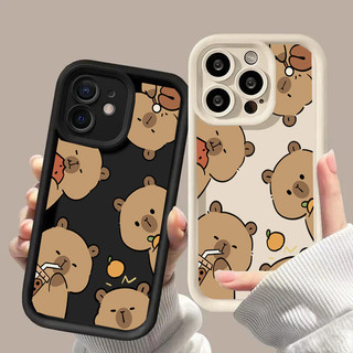 Vỏ Capybara Dễ Thương Cho OPPO Reno 13 5G 13F 13 Pro Reno 7 Pro 5G Vỏ Hoạt Hình Họa Tiết Động Vật Camera Bảo Vệ TPU Mềm Chống Sốc Matte Sáng Tạo Vỏ Silicon
