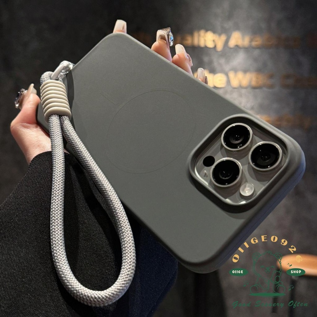 [Vỏ dây buộc] Vỏ điện thoại từ tính lỏng cảm giác da iphone16 Pro Max 15 14 13 12 11 cho vỏ iPhone Vỏ mềm silicon TPU chống sốc