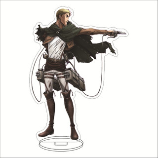 Móc Khoá, Mô Hình Standee Anime Attack On Titan Eren Jaeger Mikasa Trang Trí Bàn Học